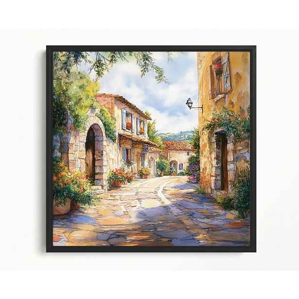 Obraz Rama American Box Městečko Středomořské Jižní Ulice 50x50
