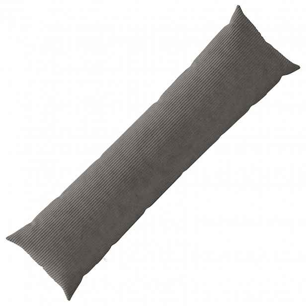 vidaXL Povlak na polštář HEERLEN Tmavě šedá 40 x 145 cm manšestr