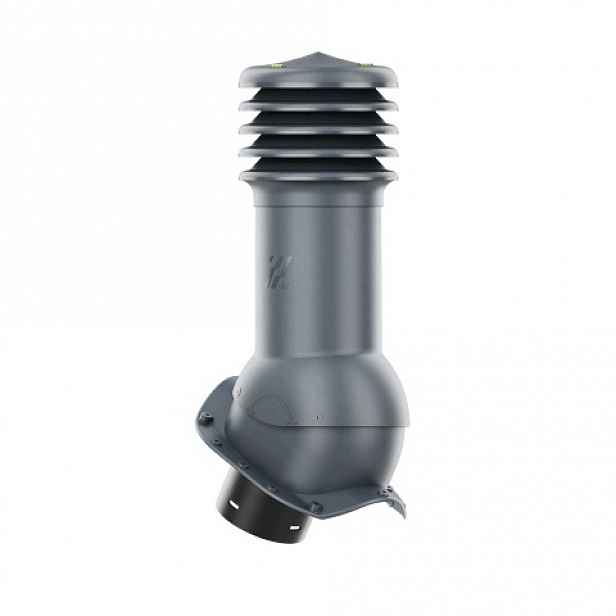 Větrací komín HiVent pro plechovou střešní krytinu, profil X, 150 mm, antracit