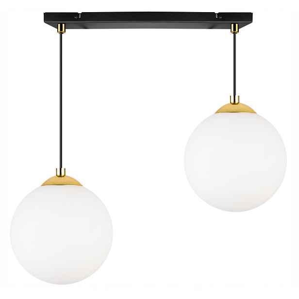 Závěsné Stropní Svítidlo Lustr Lišta Skleněné Koule Bílé Loft Glamour