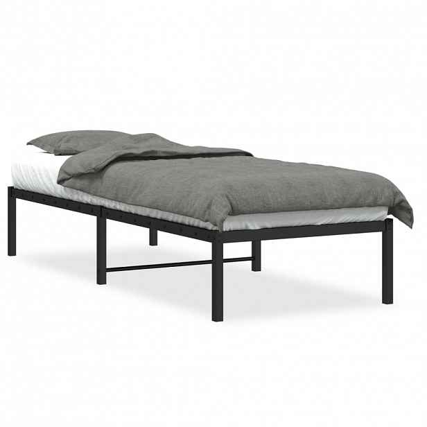 vidaXL Kovový rám postele černý 75 x 190 cm
