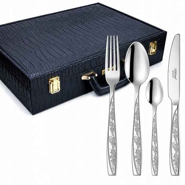 Sada příborů Kufr 72 El Satén Hoffner Elegance Premium