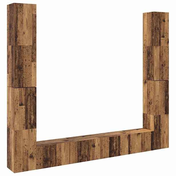 vidaXL Nástěnné TV skříňky 6 ks Old Wood kompozitní