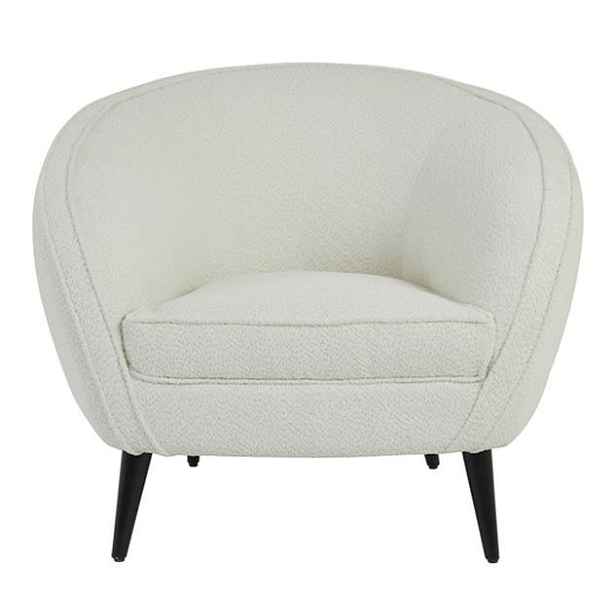 Krémové designové křeslo Almond bouclé - 91*71*77cm Light & Living
