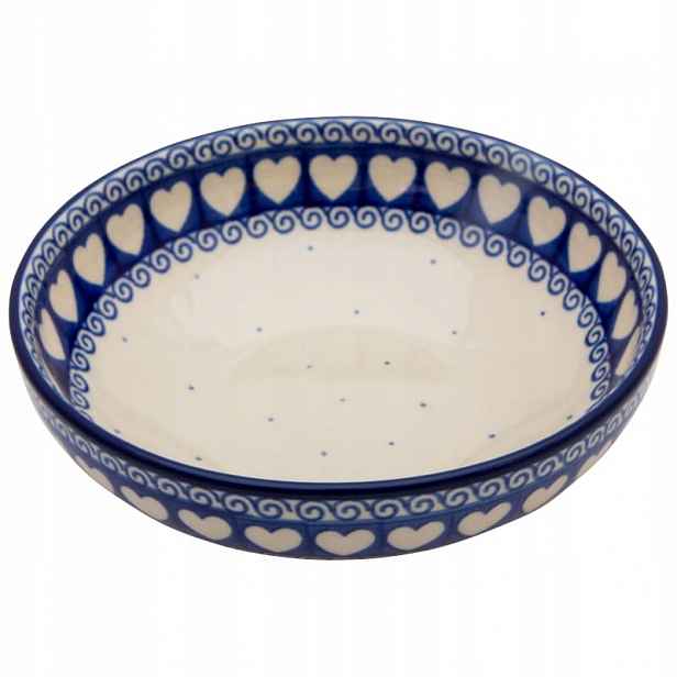 Miska na müsli polévku 17 cm Ceramika Artystyczna Bolesławiec 0375M Srdce