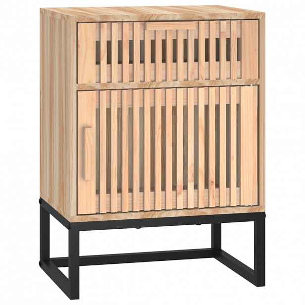 vidaXL Noční stolek 40 x 30 x 55,5 cm kompozitní dřevo a železo