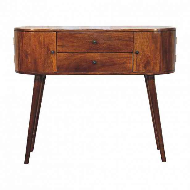 Artisan Furniture NOČNÍ STOLEK, montáž na zeď, kaštanové provedení, 1 zásuvka, 1 otevřená přihrádka, hnědý