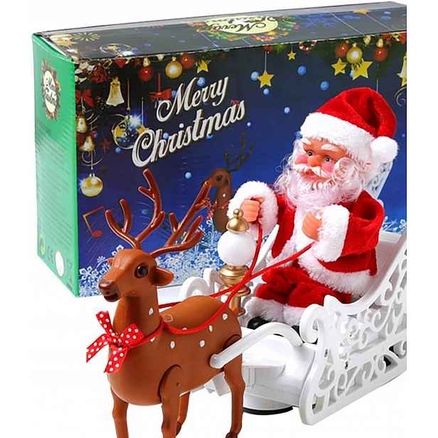 Vánoční Figurka Mikuláš S Hudbou A Světly Dekorace Domu 20 CM