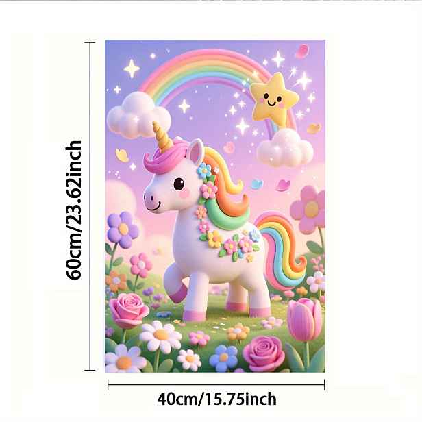 TEMU 1 ks 2 ks, Ručník, Jednostranný potisk, Obdélníkový 40×60 cm, Kreslený styl 2D jednorožce, Měkký, Pohodlný, Odolný, Bez zápachu, Vhodný do