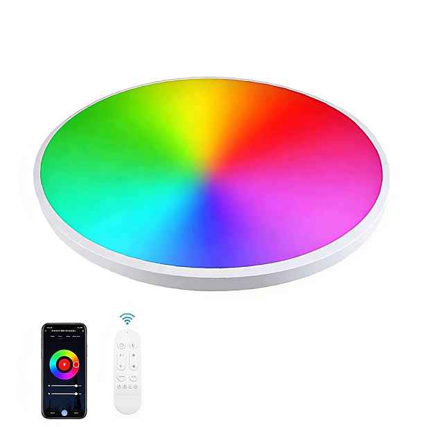 Lampa Stropní Svítidlo Led Rgb Bílá Cct 2700K-6500K Wifi Dálkový Ovladač Rf Aplikace