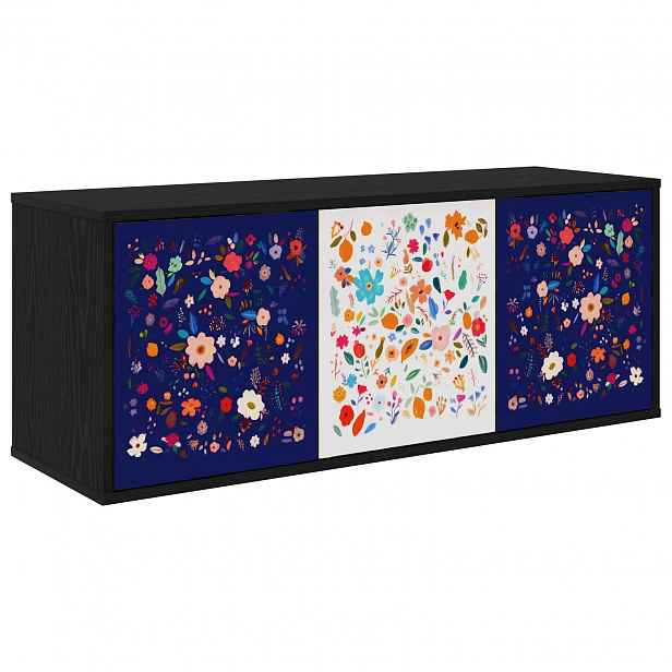 vidaXL Nástěnná TV skříň MAINZ 102 x 33 x 40 cm Černý dub