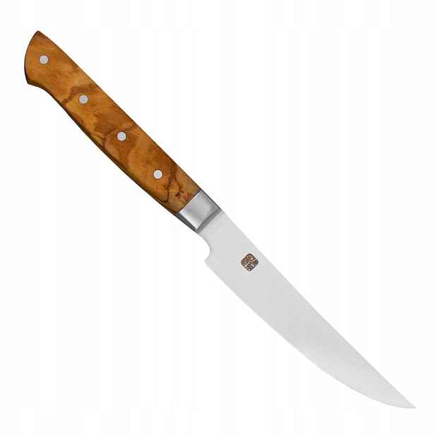 Satake Olivové dřevo Japonský ostrý Nůž na steaky z masa 55 Hrc 11,5 cm