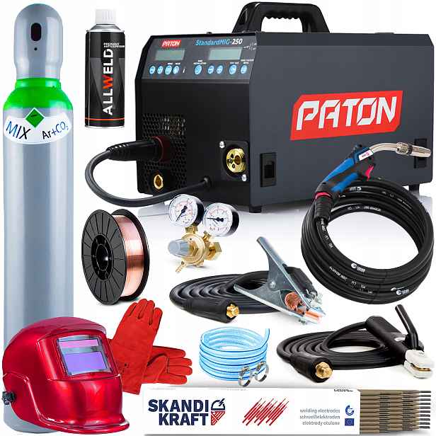Poloautomatický Svařovací Stroj Paton Standardmig 250 Mig Mag Mma Tig 230V 250A Puls