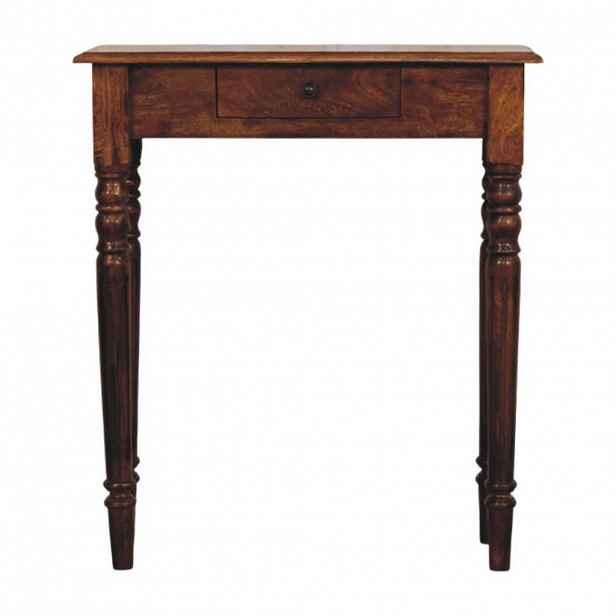 Artisan Furniture KONZOLE ze masivního dřeva, otevřený úložný prostor, hnědá