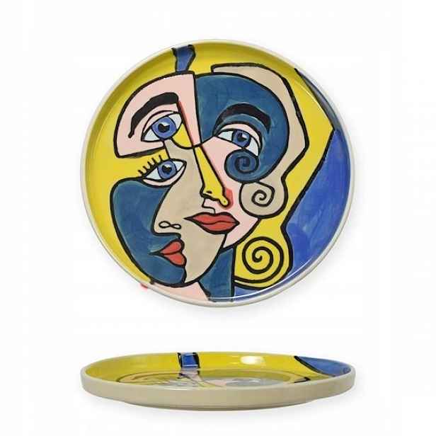 Dekorativní Podnos talíř, barevný, dárek Picasso