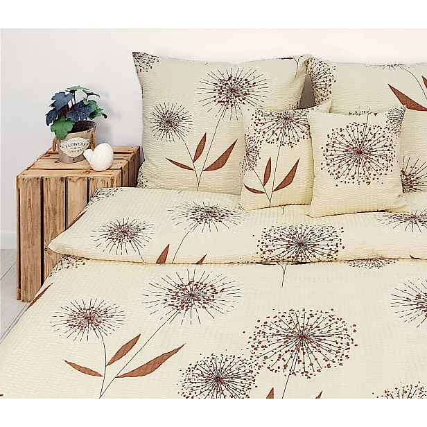 Krepové povlečení Premium pampeliška na krémovém pozadí 22264-5 160x200