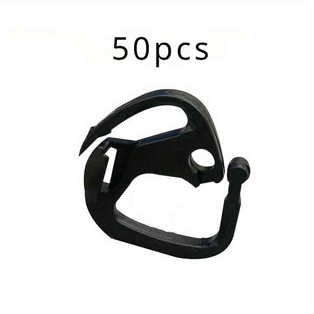 TEMU 50ks Černé Síťové Klipy - Odolné Plastové Zahradní Klipy pro Skleníky, Sluneční Clony a Venkovní Použití, Bezpečné Držení pro Látku a Síť,