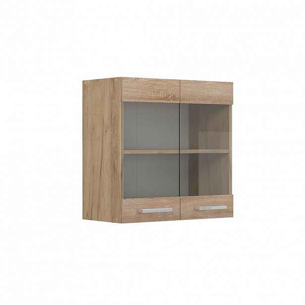 Vicco SKLENĚNÁ KUCHYŇSKÁ SKŘÍŇKA R-Line Sonoma 60 cm