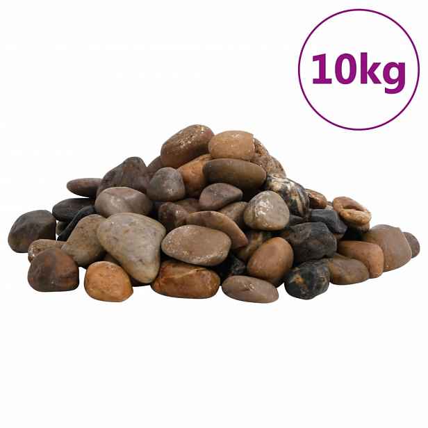 vidaXL Leštěné oblázky 10 kg mix barev 2–5 cm