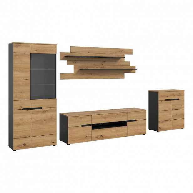 Livetastic OBÝVACÍ STĚNA dub artisan