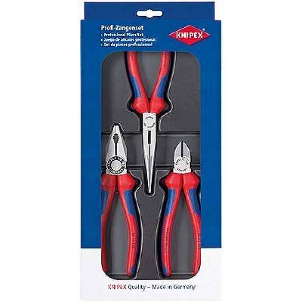 Knipex kleště sada 002011 kombi špičaté boční štípací 160mm