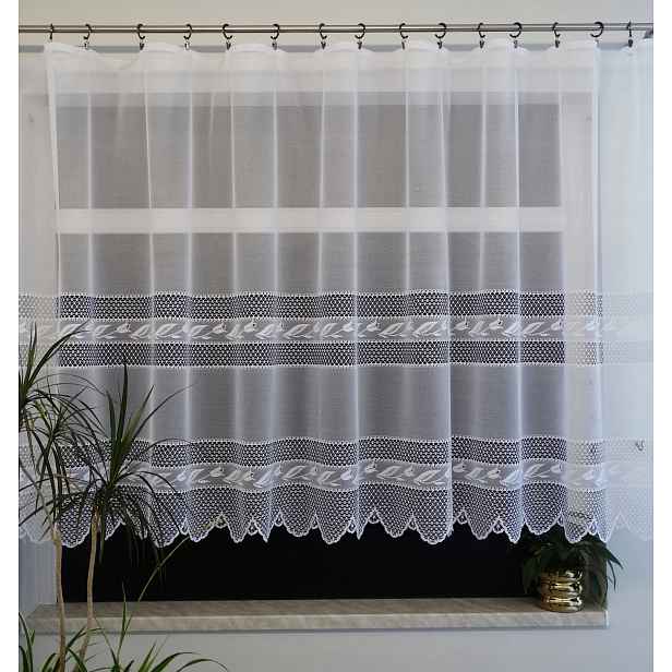 Mg Záclona žakár 31589 Bílá 250x170 cm hotová s páskou M