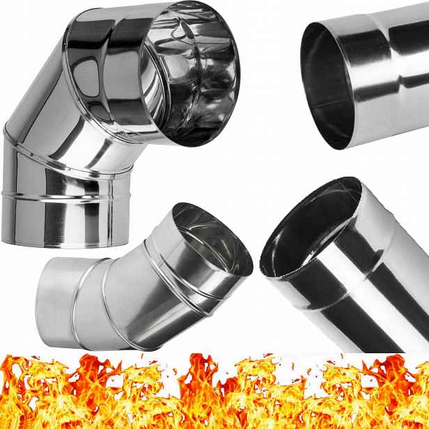 Nastavitelné Koleno Fi 180 Kyselinovzdorné 90 Stupňů Koleno Regulovatelné Kouřový Kouř