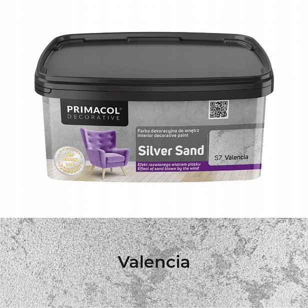 Primacol Dekorace Stříbrná Sand *valencia* 1 L