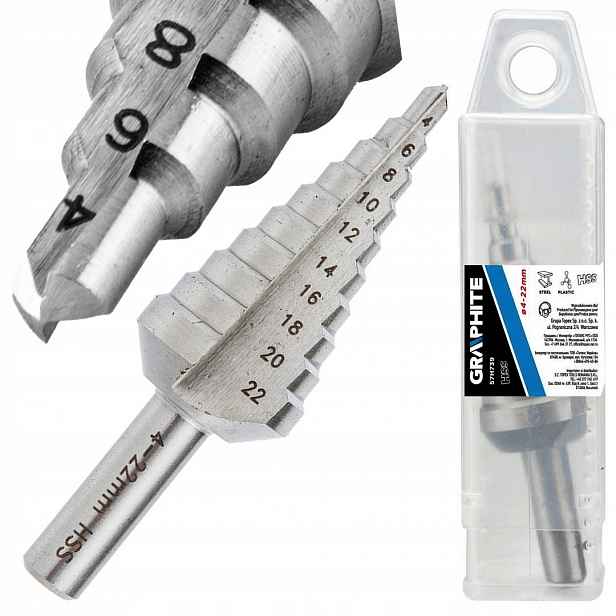 Vrták Hss 4 22mm Graphite