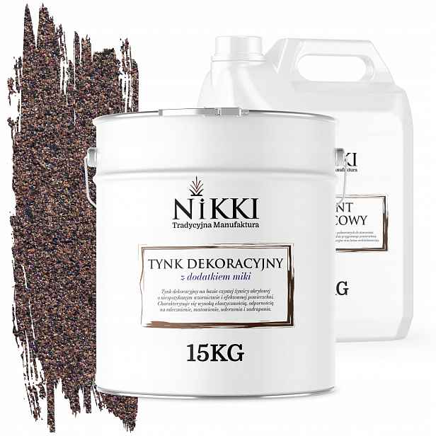 Dekorativní Omítka Vnější/vnitřní 2x15KG Hnědá S Černou Mikou D823 Grunt