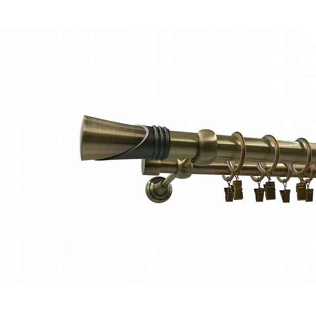 Dvojitá Garnýž 25+19 mm Zlato Antik 140 Cm Vega