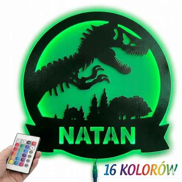 Noční lampa Led Rgb 3D Dinosaurus T-rex Dárek pro dítě Personalizovaný