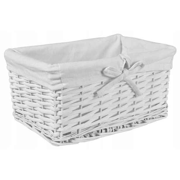 TZB Proutěný košík 30x20x15 - bílý