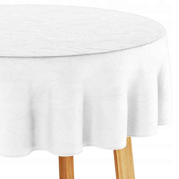 Ubrus odolný proti skvrnám Filumi Bílý 150x150 Kulatý