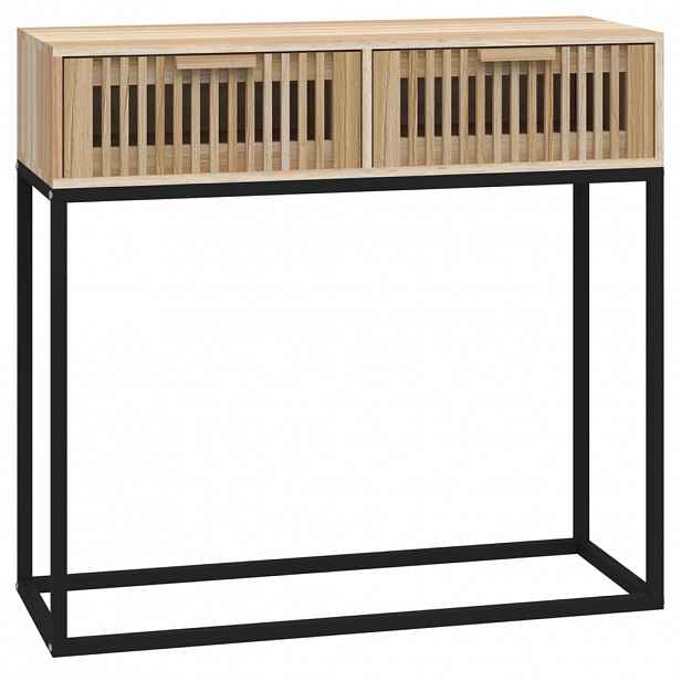 vidaXL Konzolový stolek 80 x 30 x 75 cm kompozitní dřevo a železo