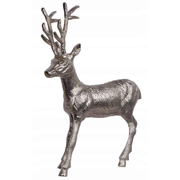Zimní figurka stříbrného soba 47 cm Dárek