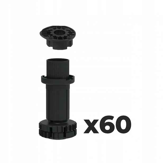 Regulovatelná noha Camar Smile "80" (75–100 mm), 300 kg s patkou 60 ks Avanti