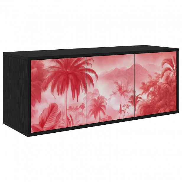 vidaXL Nástěnná TV skříň AACHEN 102 x 33 x 40 cm Černý dub