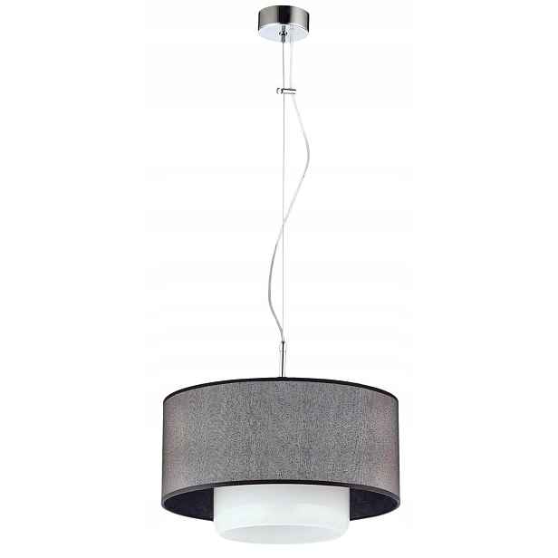 Závěsná lampa Aveo Černá Bílá Stínidlo Skleněné 1xE27 35 cm Stropní
