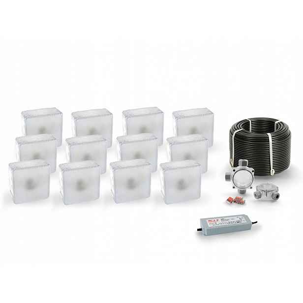 12x Led nájezdové svítidlo 12V IP68 Bc 12x12 cm