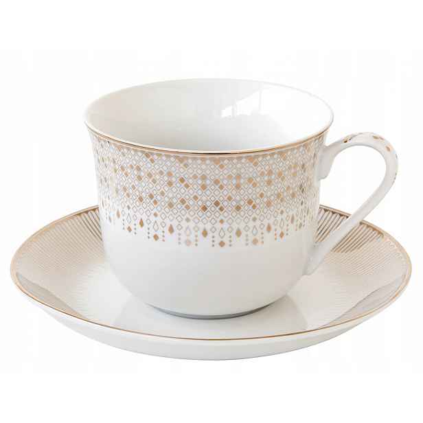 Porcelánová šálek minimalistická podzimní teplé barvy 370 ml elegance