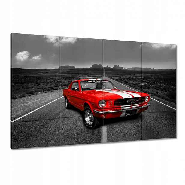 Obrazy 120x80 Červený Ford Mustang Usa