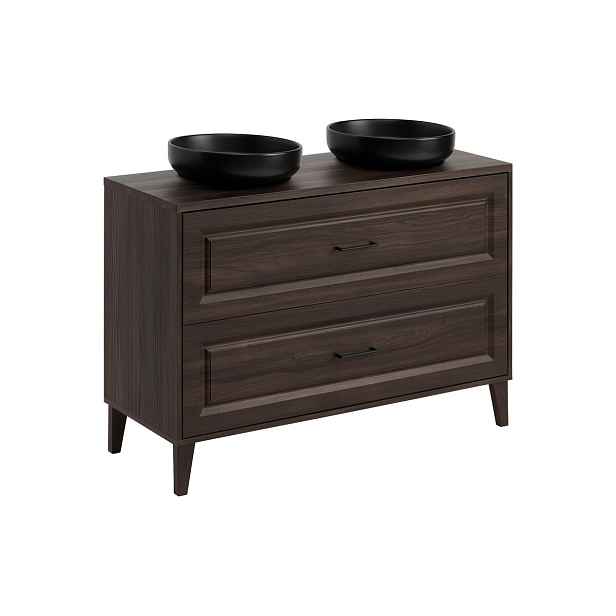 Comad Koupelnová skříňka Dorothy River s deskou a umyvadly 120 cm dub ristretto