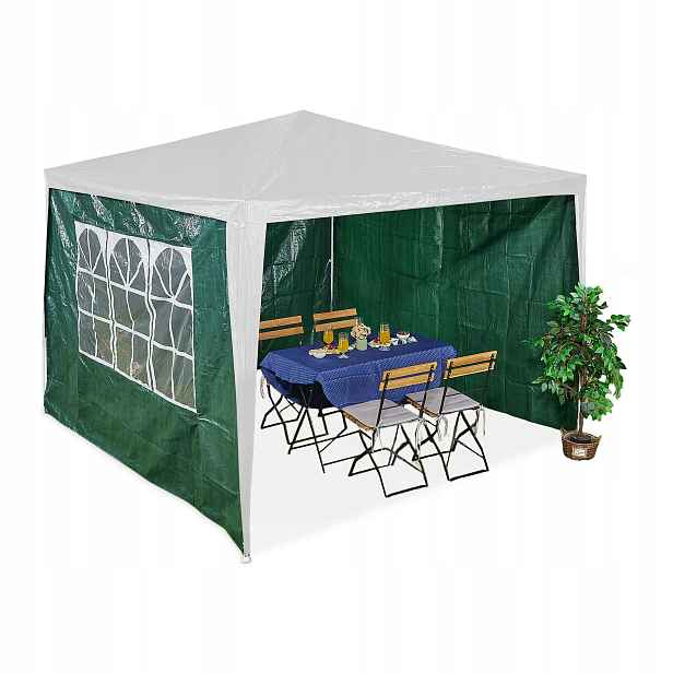 Relaxdays Boční díly pro pavilon, sada 3 ks 2 x 3 m