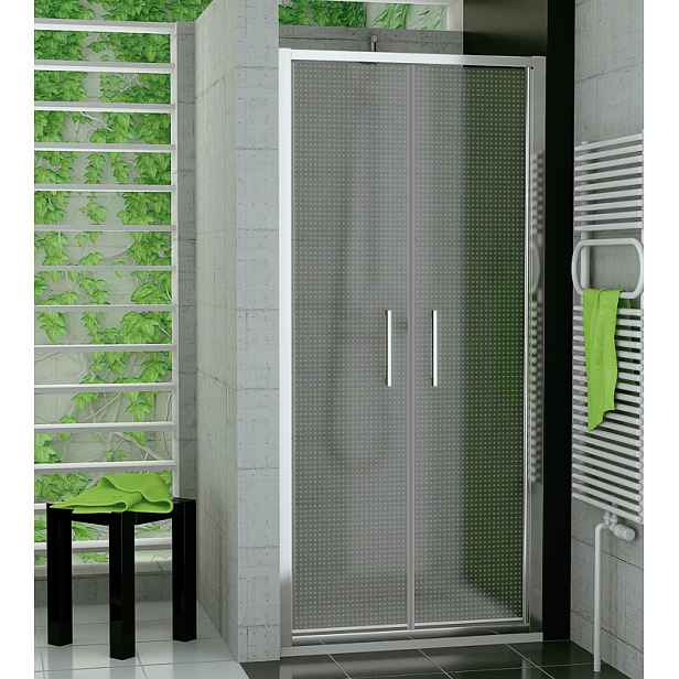 SanSwiss TOPP2 1000 50 30 Dvoukřídlé dveře 100 cm, aluchrom/mastercarré