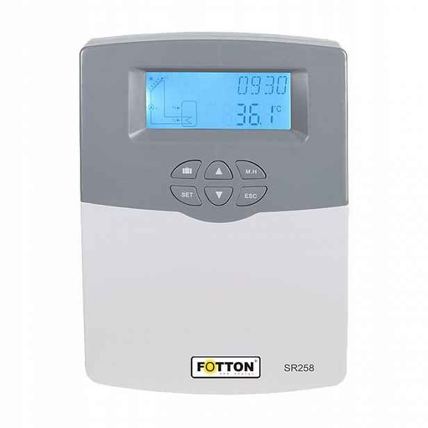 Solární regulátor SR258 230V Ac s Pwm pro systémy se solárními kolektory