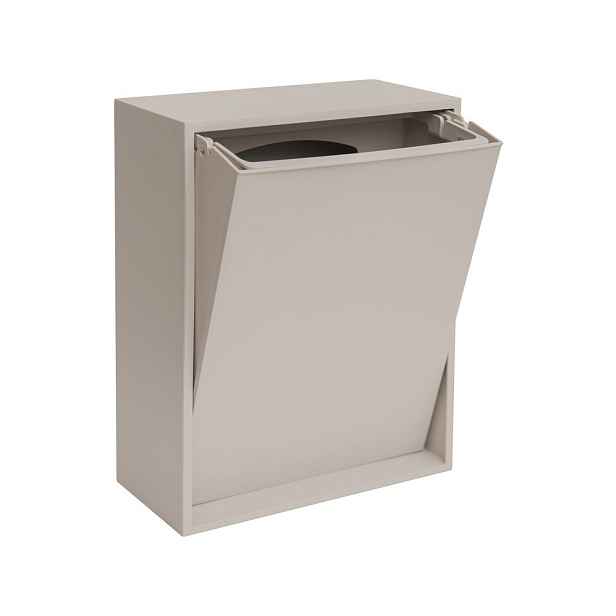 Světle šedý odpadkový koš na tříděný odpad/nástěnný z recyklovaného plastu Recycling Box – ReCollector