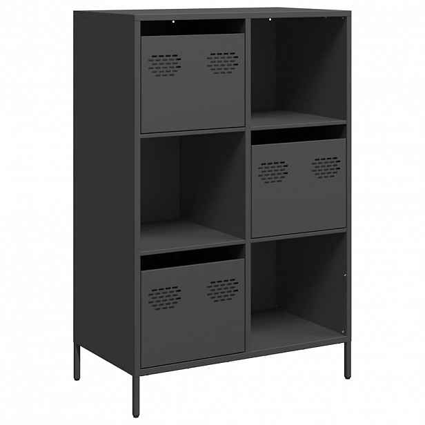 vidaXL Skříň černá 68 x 39 x 103,5 cm ocel