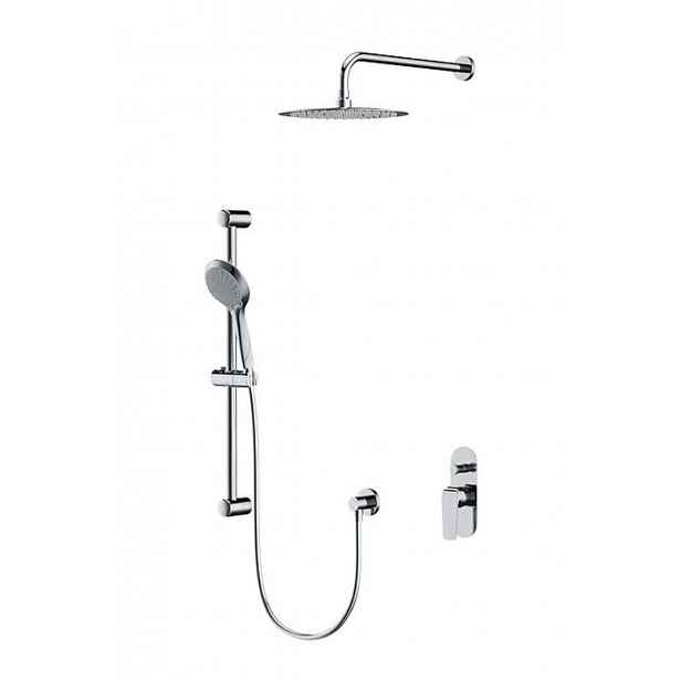Cersanit City - Sprchový set s baterií pod omítku, s tělesem, průměr 25 cm, 3 proudy, chrom S952-014
