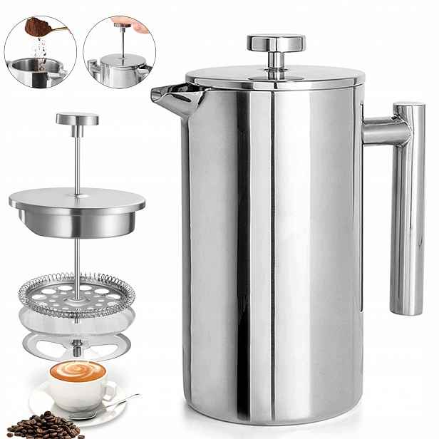 Kávovar Na Přípravu Čaje French Press Pístový Spařovač 800 ML
